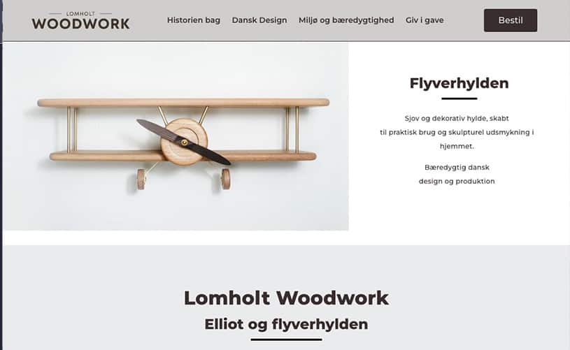 Lomholt Woodwork - Elliot og flyverhylden